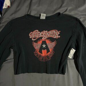 Aerosmith Band Cropped Sweater